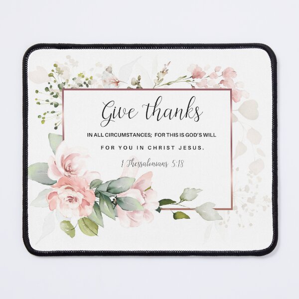 Item preview, Bible Verse Wall Art, 1 Thessalonians 5:18, Floral Scripture  designed and sold by Morana5.