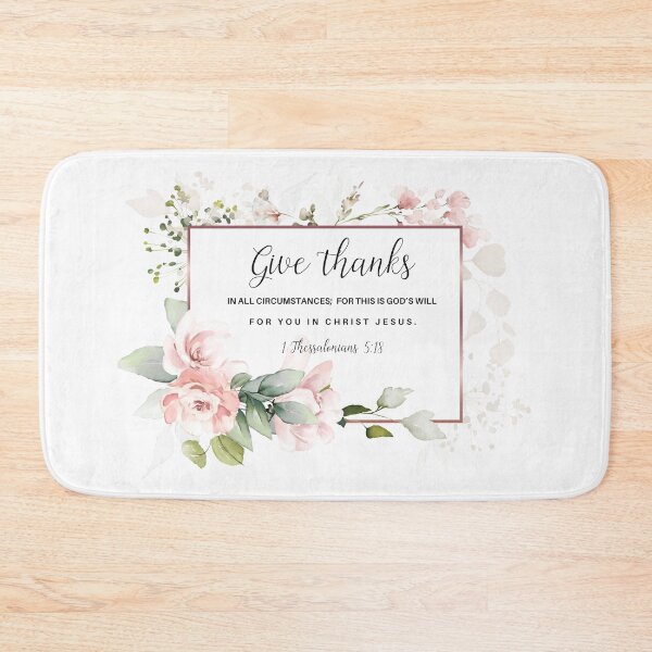 Item preview, Bible Verse Wall Art, 1 Thessalonians 5:18, Floral Scripture  designed and sold by Morana5.