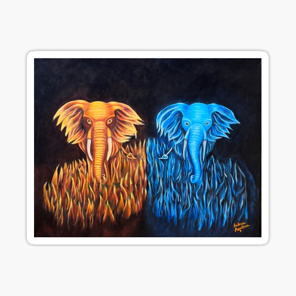 Elephants "The Love Path" Sticker