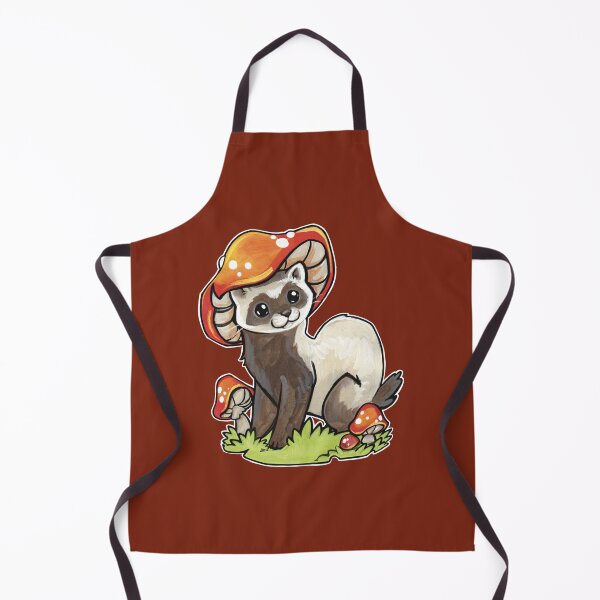 Item preview, Mushroom hat ferret designed and sold by ArtOfBianca.