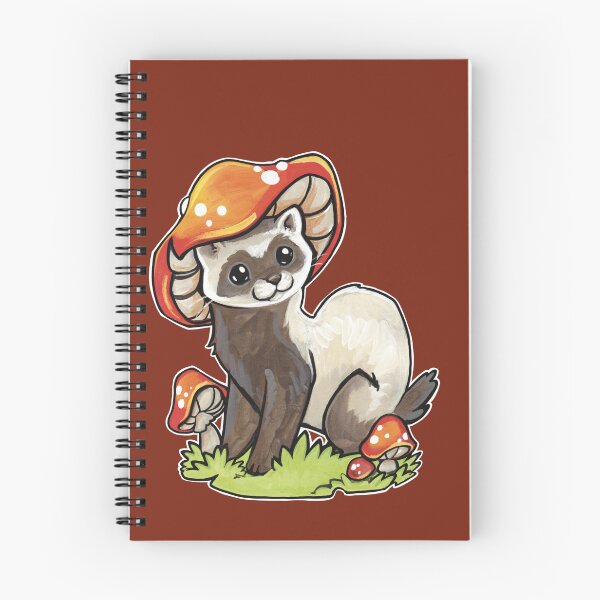 Item preview, Mushroom hat ferret  designed and sold by ArtOfBianca.