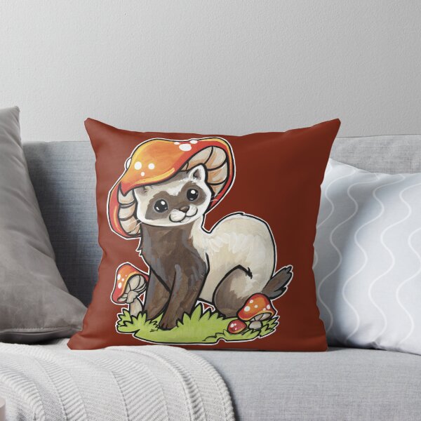 Item preview, Mushroom hat ferret  designed and sold by ArtOfBianca.