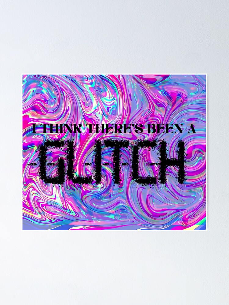 Glitch Lyric Art Midnights Taylor Swift Full Color Poster for