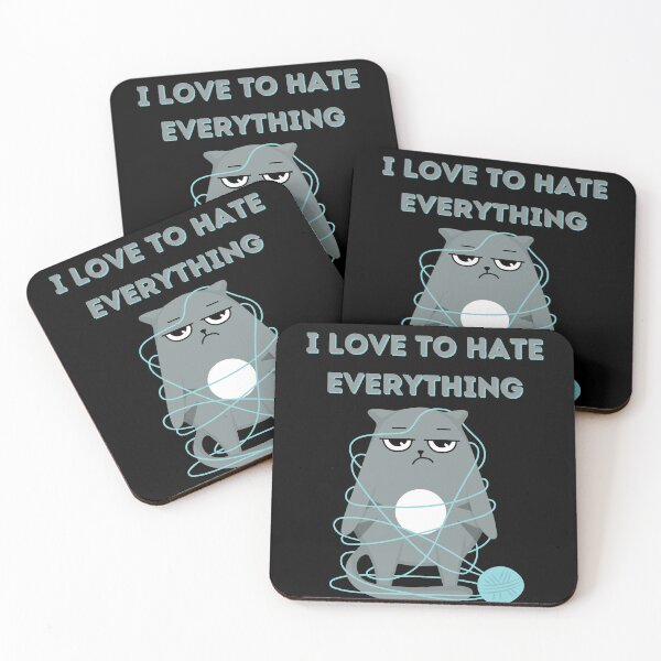 Item preview, Love to hate everything funny cat gifts 2 designed and sold by VectorPower.