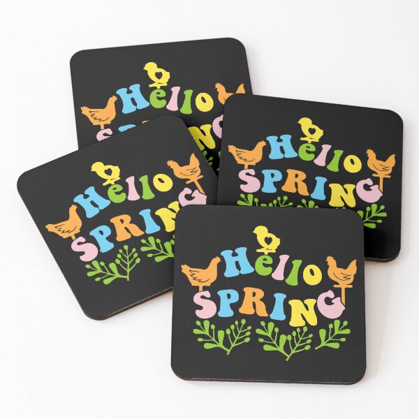 Item preview, Hello Spring| Easter design with chicken and hen in groove retro style designed and sold by Createya.