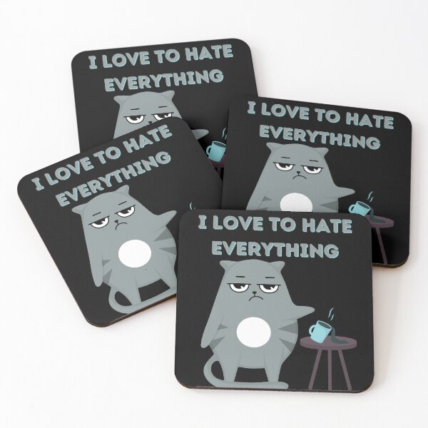 Item preview, Love to hate everything funny cat gifts 3 designed and sold by VectorPower.
