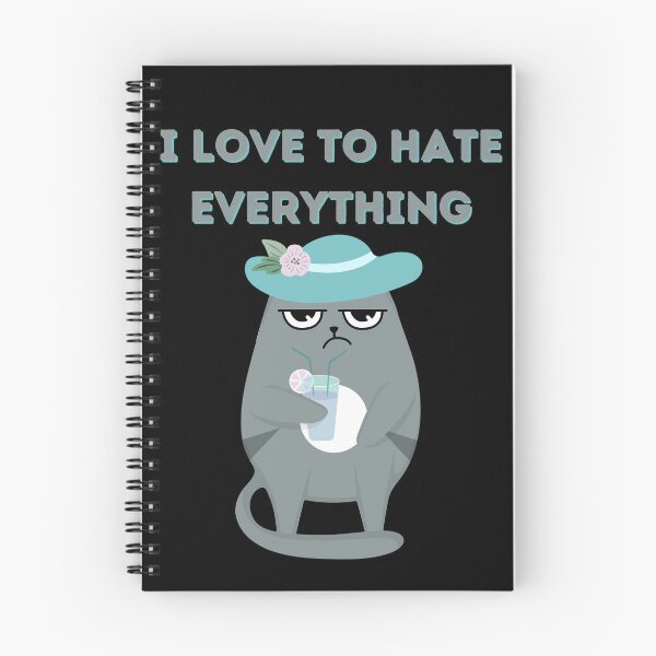 Item preview, Love to hate everything funny cat gifts 4 designed and sold by VectorPower.