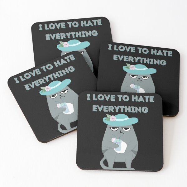Item preview, Love to hate everything funny cat gifts 4 designed and sold by VectorPower.