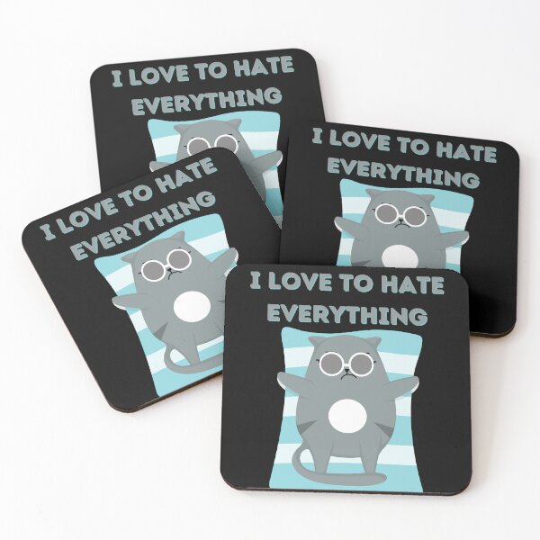 Item preview, Love to hate everything funny cat gifts 5 designed and sold by VectorPower.