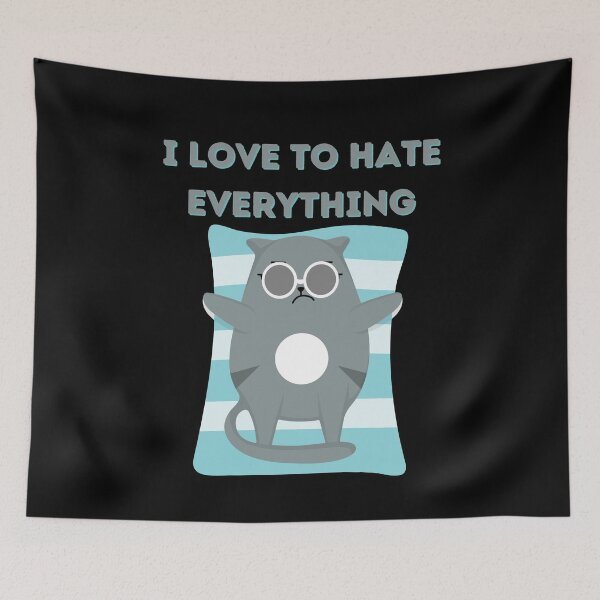 Item preview, Love to hate everything funny cat gifts 5 designed and sold by VectorPower.