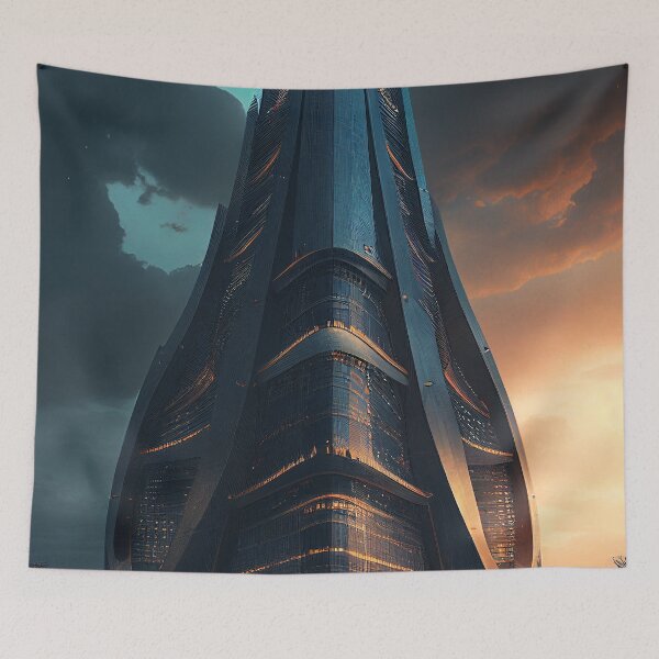 Aperçu de l'œuvre Futuristic Skyscraper créée et vendue par DigitizedArt.