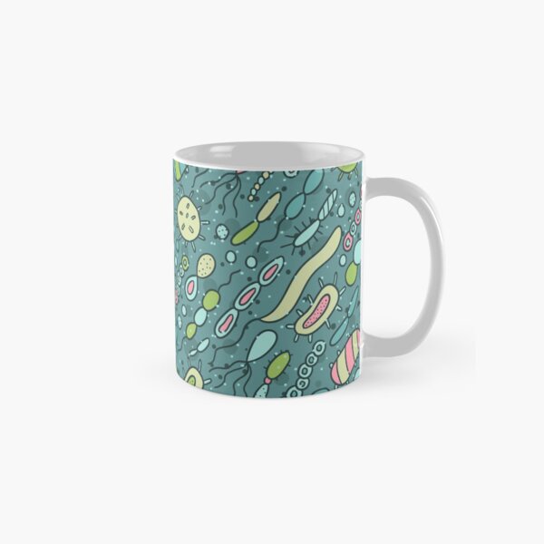 Microbes pattern. Bacteria design for biology lovers. Classic Mug