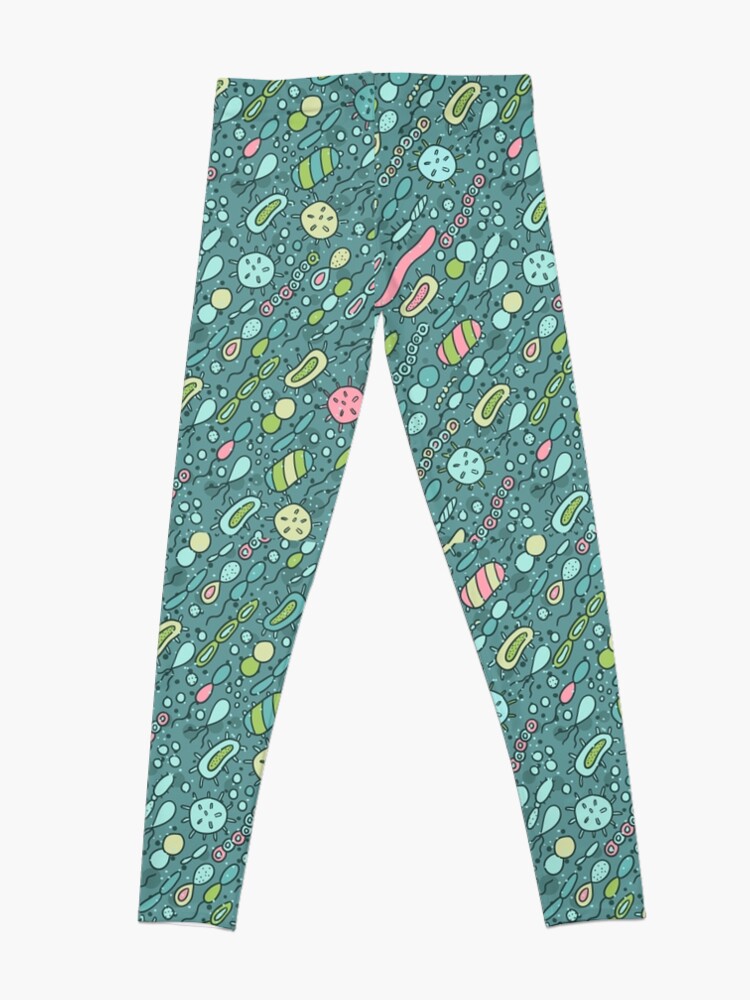 Microbes pattern. Bacteria design for biology lovers. Virus illustration. Leggings for Sale by kostolom3000 Redbubble