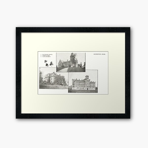 Item preview, 1910's Worcester Massachusetts Postcard Repro - WPI, Worcester State and Clark University designed and sold by Nostalgia Tees, Stickers, Art & More.