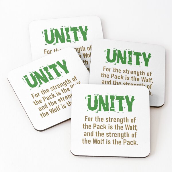 Item preview, For The Strength Of The Pack - Unity Quote designed and sold by CrankyOldDude.