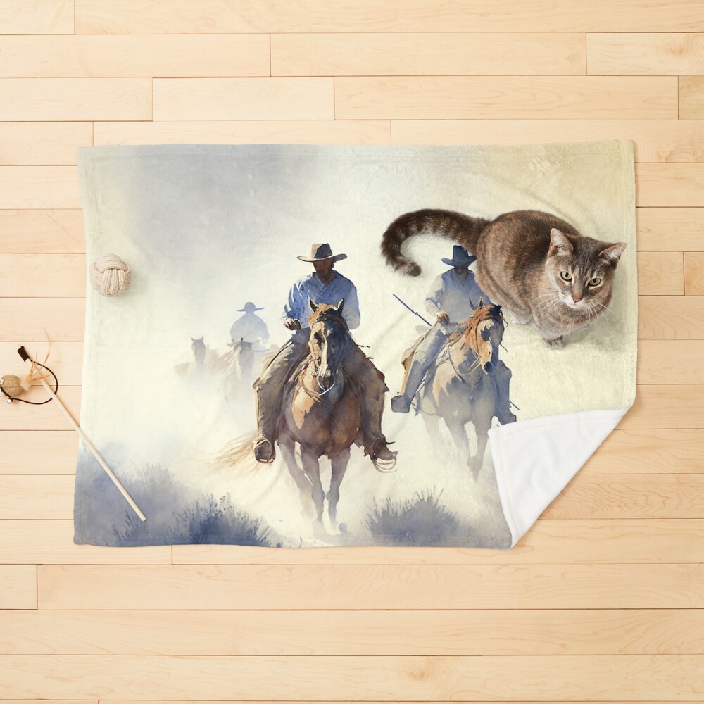 Dusty Western Watercolor “Posse - The Chase” Art Board Print for Sale by  PatricianneK