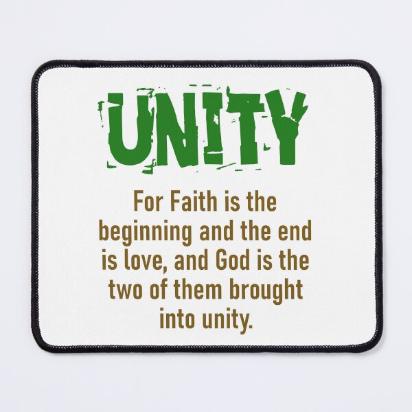 Item preview, For Faith Is The Beginning - Unity Quote designed and sold by CrankyOldDude.