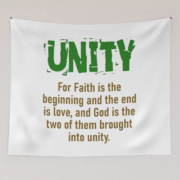 Item preview, For Faith Is The Beginning - Unity Quote designed and sold by CrankyOldDude.