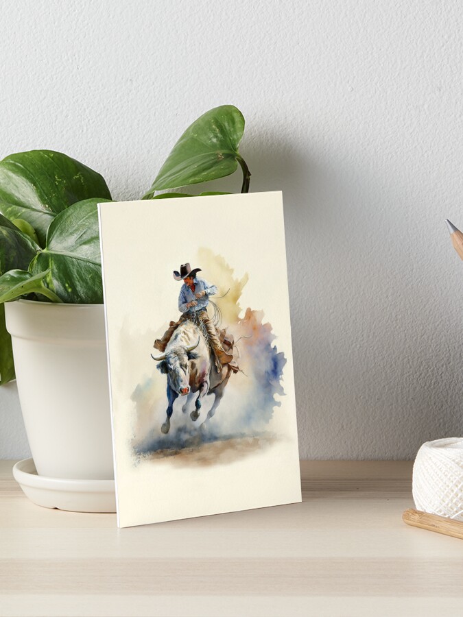 Dusty Western Watercolor “Posse - The Chase” Art Board Print for Sale by  PatricianneK