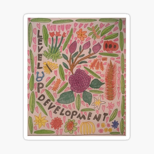 Let us celebrate all things development with level development Sticker