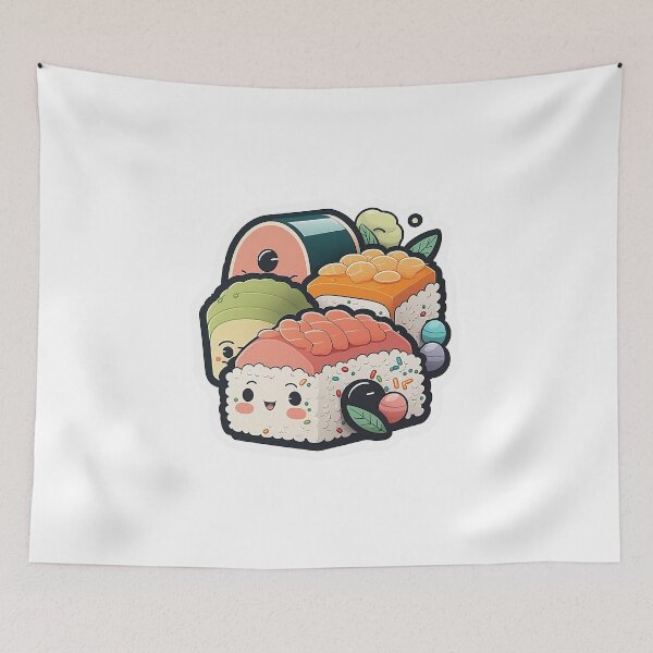 Item preview, Kawaii Sushi Roll Friends designed and sold by zwrohn.