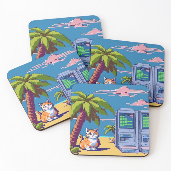 Item preview, Tropical island cat designed and sold by PinkorotFriends.