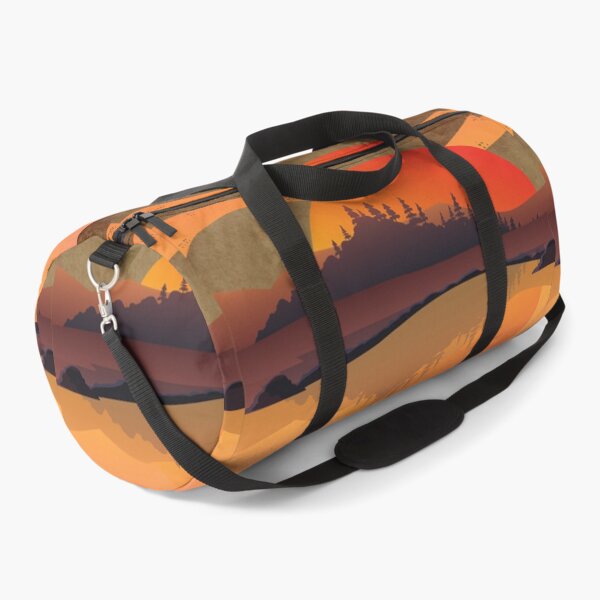 Item preview, Giant Orange Sunset of Forest Mountains designed and sold by bizbostudio.