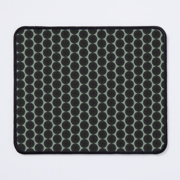 Item preview, Black and Muted Green Monochromatic Distorted Mandala Lace Dot Abstract Pattern designed and sold by kattakitty.