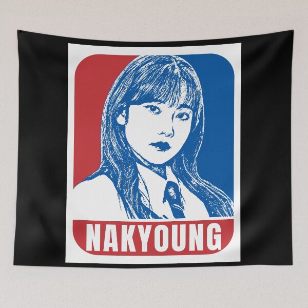 Item preview, tripleS Nakyoung Sketch Silhouette Blue and Red designed and sold by AliffStudio.