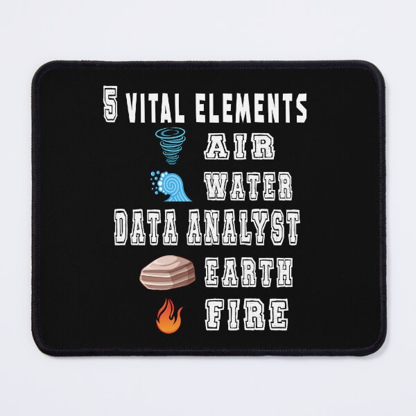 Item preview, 5 VITAL ELEMENTS Data Analyst designed and sold by ZEDSOU ⭐⭐⭐⭐⭐.