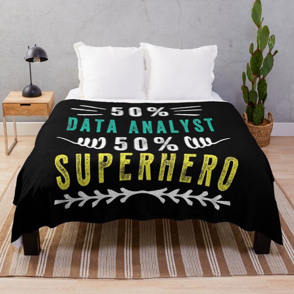 Item preview, 50% Data Analyst 50% SUPERHERO designed and sold by ZEDSOU ⭐⭐⭐⭐⭐.