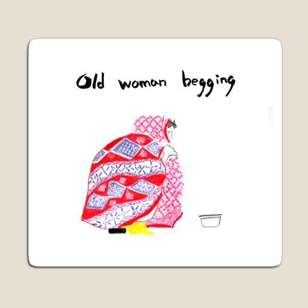 Item preview, old woman begging designed and sold by minigold.