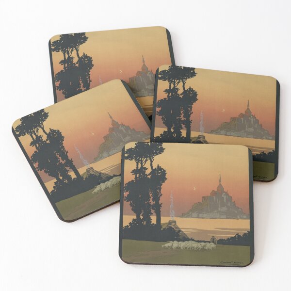 Item preview, Vintage poster - Mont Saint-Michel designed and sold by mosfunky.
