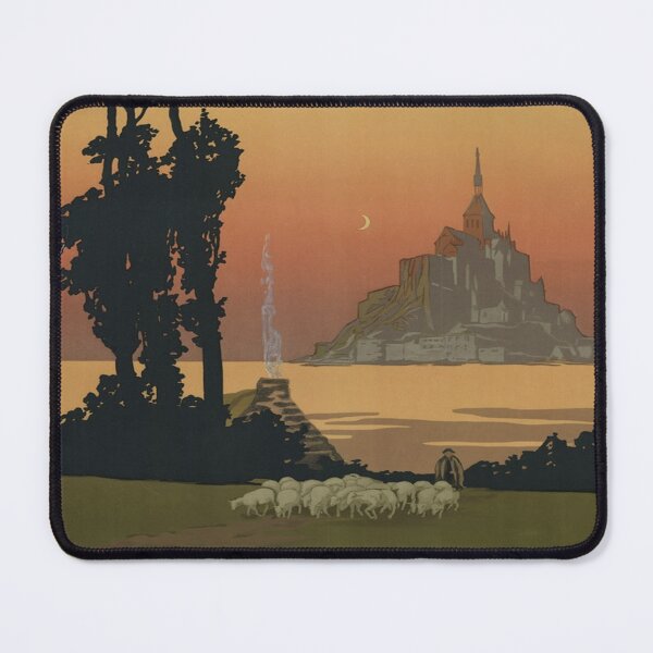 Item preview, Vintage poster - Mont Saint-Michel designed and sold by mosfunky.