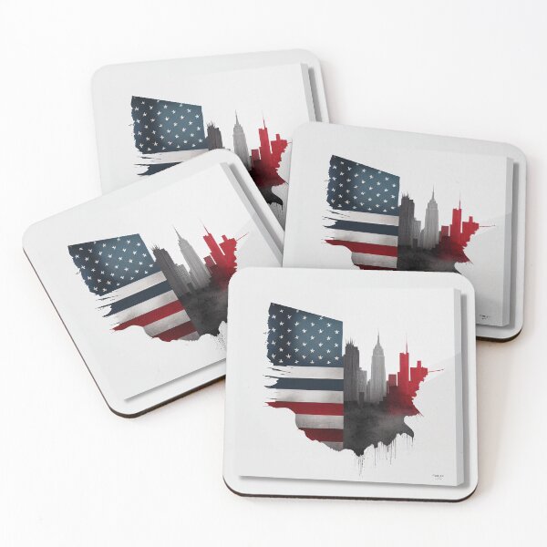 Item preview, USA flag and New York City designed and sold by mybestpicture.