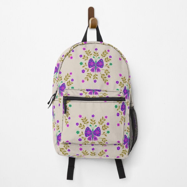 Item preview, purple cute flower butterfly in a floral garden designed and sold by Kaushlydraw.
