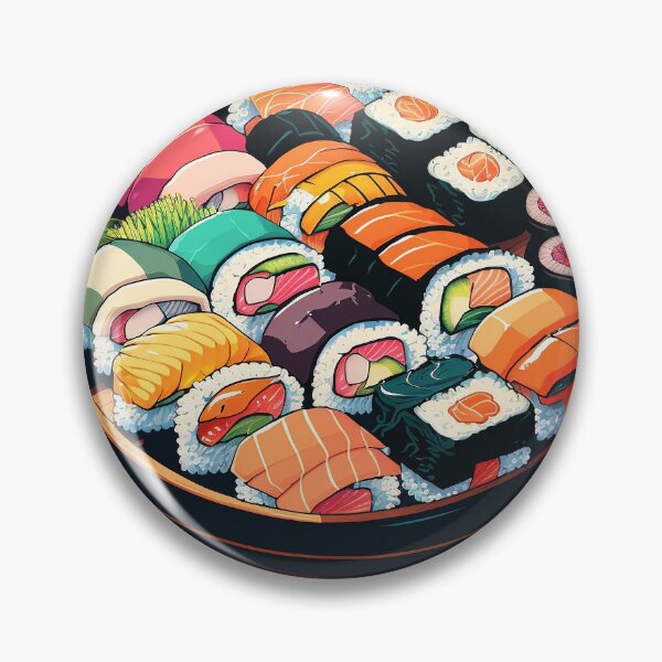 Aperçu de l'œuvre  Plateau de sushi coloré créée et vendue par LinearDimension.