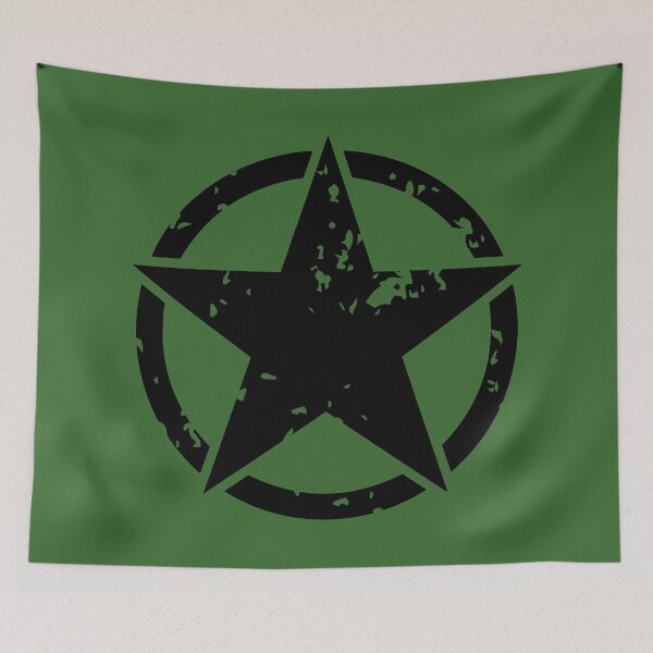 Aperçu de l'œuvre Étoile militaire noire en détresse Sticker créée et vendue par BlueSkyTheory.