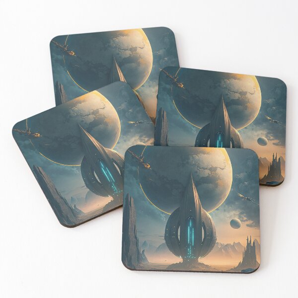 Item preview, Sci-fi Planet : alien space ship designed and sold by masphie.