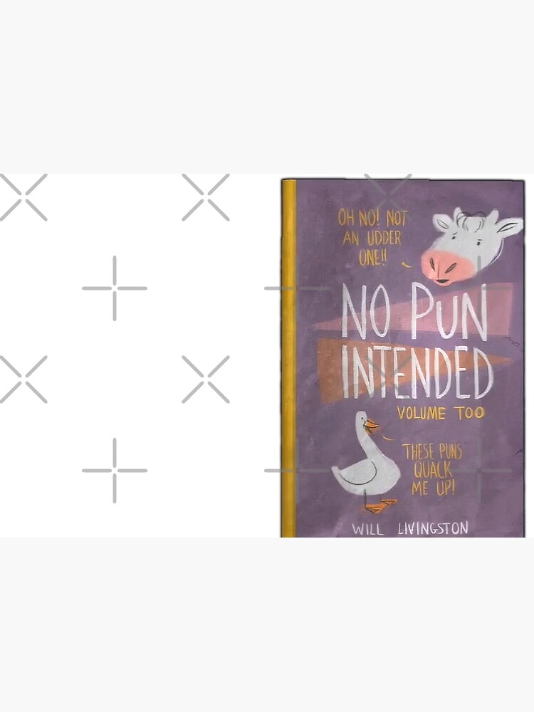 "No Pun Intended" Hardcover Journal for Sale by LuckyDesigner Redbubble