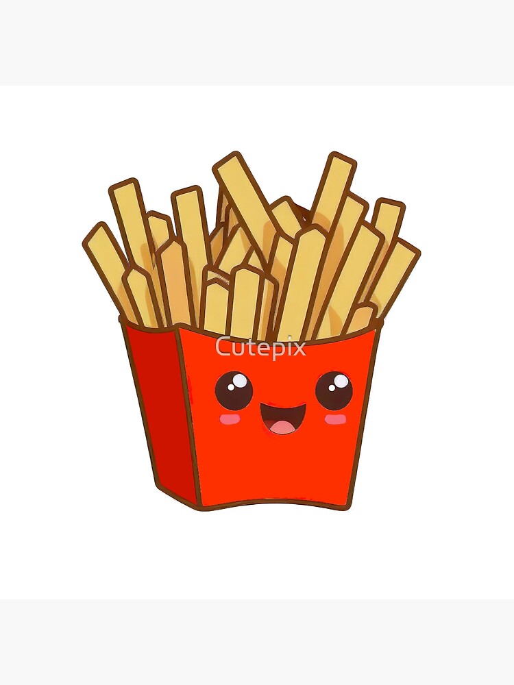 Kawaii Food Collection stock vector. Illustration of fries - 149034349