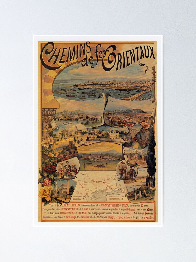 Alternate view of 1890s Oriental railways to Constantinople travel Poster