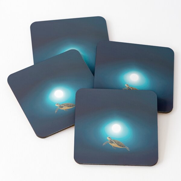 Item preview, A Turtle's Journey - Majestic Underwater Deep Blue Sea  designed and sold by The AI Art Gallery.