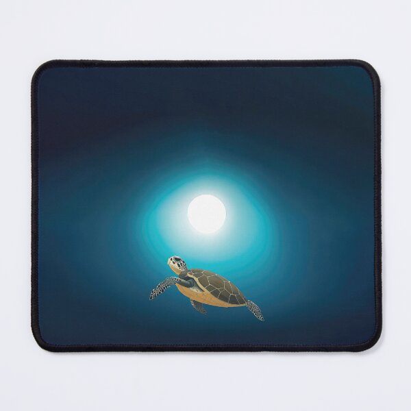 Item preview, A Turtle's Journey - Majestic Underwater Deep Blue Sea designed and sold by The AI Art Gallery.