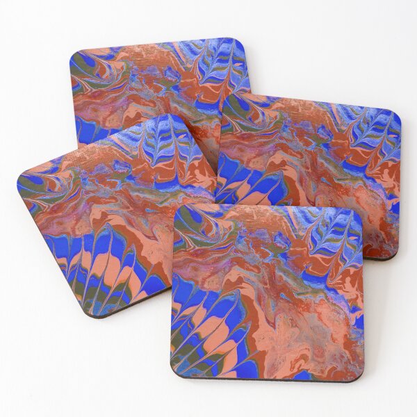 Item preview, Water sonnet in blue and ocher designed and sold by OCNau.