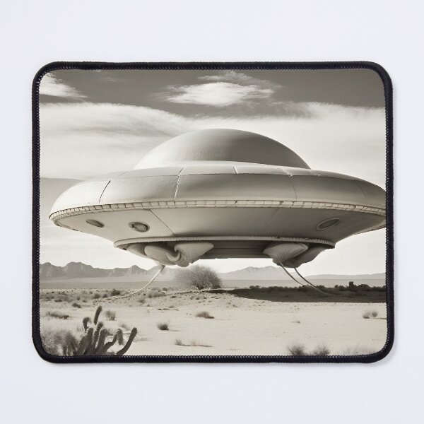 Item preview, UFO landing in New Mexico desert designed and sold by UFO-UAP-XYZ.