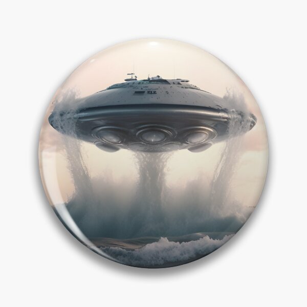 Item preview, UFO emerging from the Ocean designed and sold by UFO-UAP-XYZ.