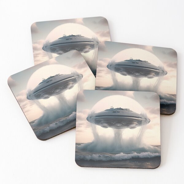 Item preview, UFO emerging from the Ocean designed and sold by UFO-UAP-XYZ.