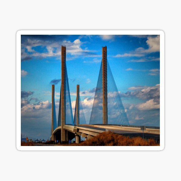 Indian River Bridge Southern View Sticker