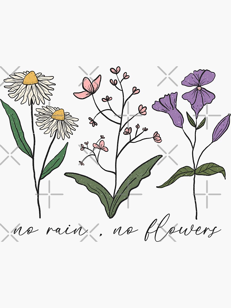 boho vibes flowers Sticker for Sale by mlloydlettering